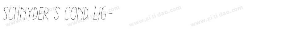 Schnyder S Cond Lig字体转换